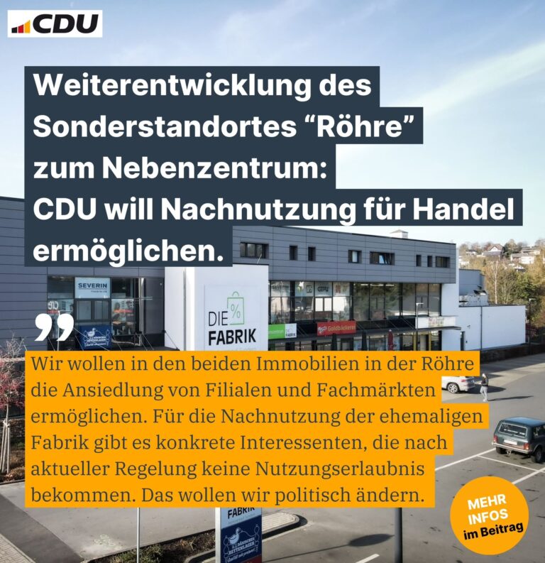 Ehemalige „Fabrik“ an der Röhre: Die CDU Sundern will den Standort zum Nebenzentrum weiterentwickeln und neue Handelsnutzungen ermöglichen.